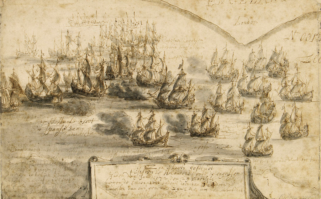 Detail of Holme's attack on the Smyrna Fleet, 12 March 1672 by Netherlandish School