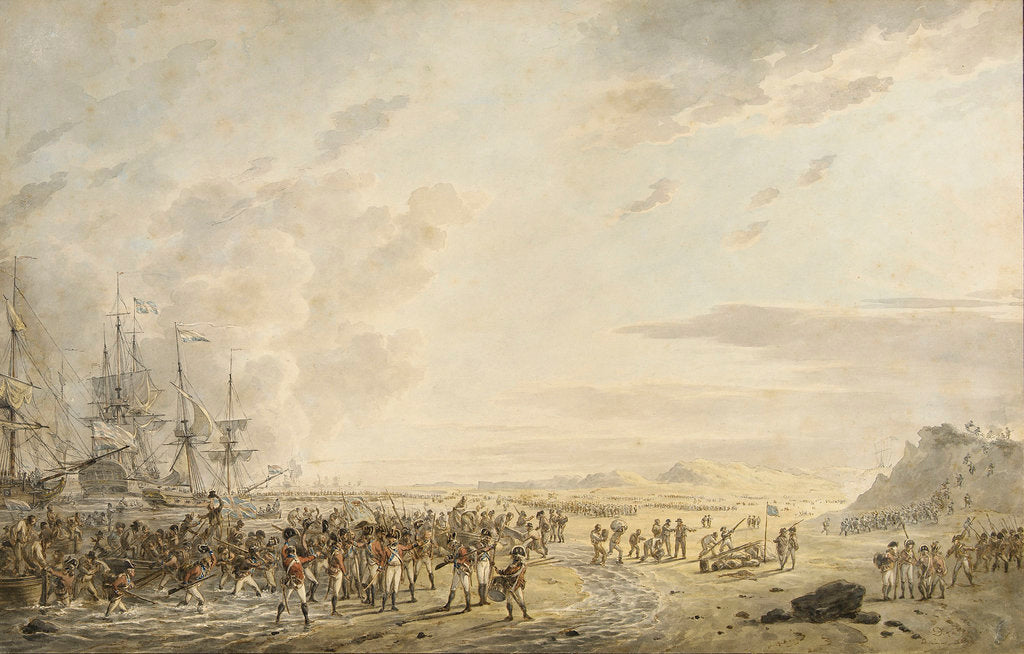 Detail of Landing of English troops at Calantsoog, North Holland, 27 August 1799 by Dirk Langendyk