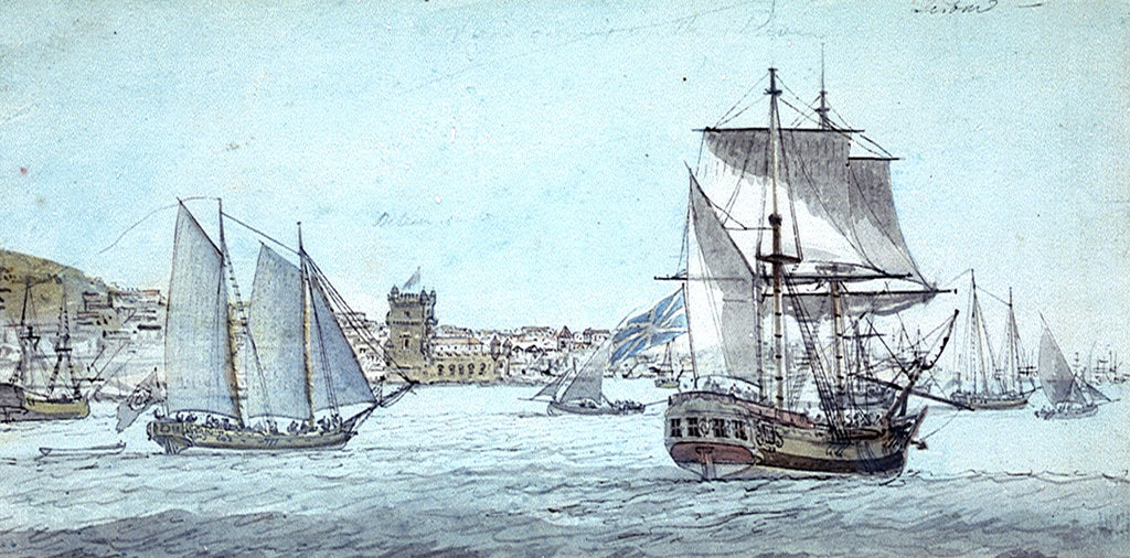 Detail of View of Belem Town, 1773 by Charles Gore
