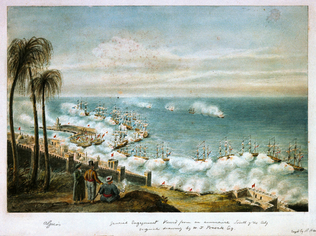 Detail of Bombardment of Algiers, 1816 by William Innes Pocock