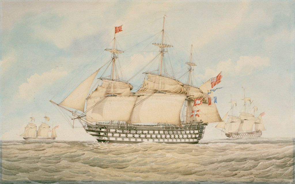 Detail of HMS 'Hibernia' by Humphrey J. Julian
