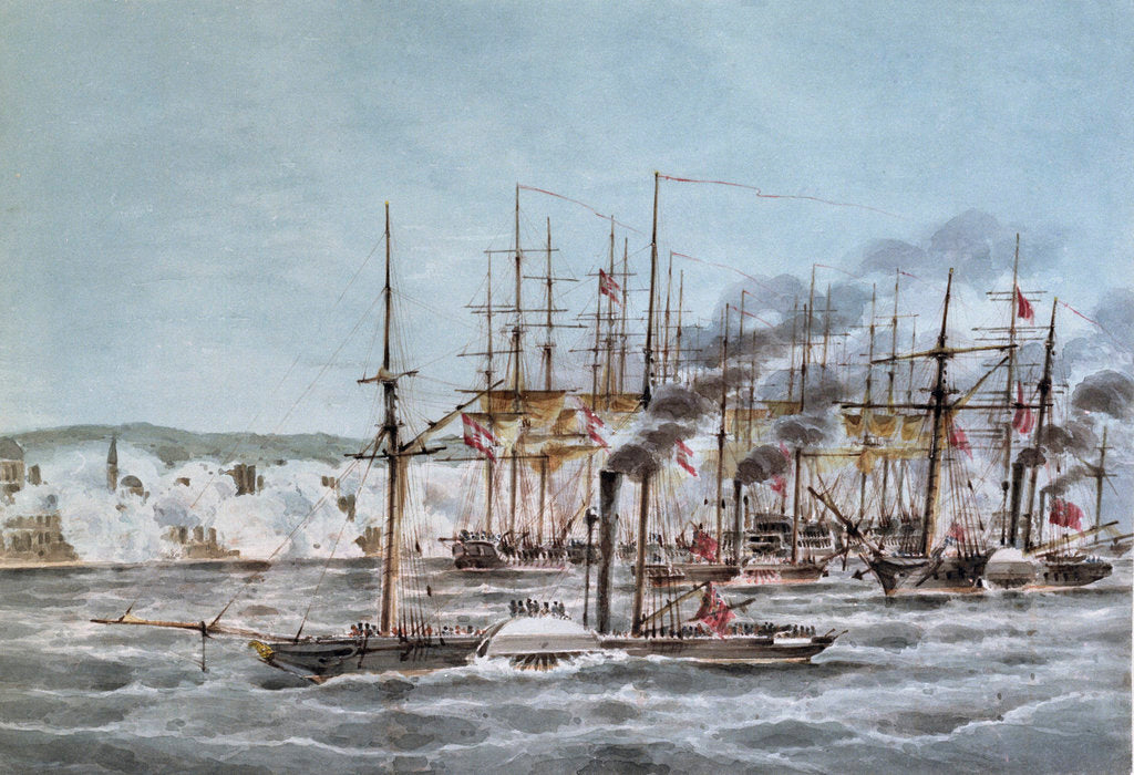 Detail of Attack and capture of St Jean D'Acre by a combined squadron under Admiral Sir Robert Stopford, 3 November 1840 by James Kennett Willson