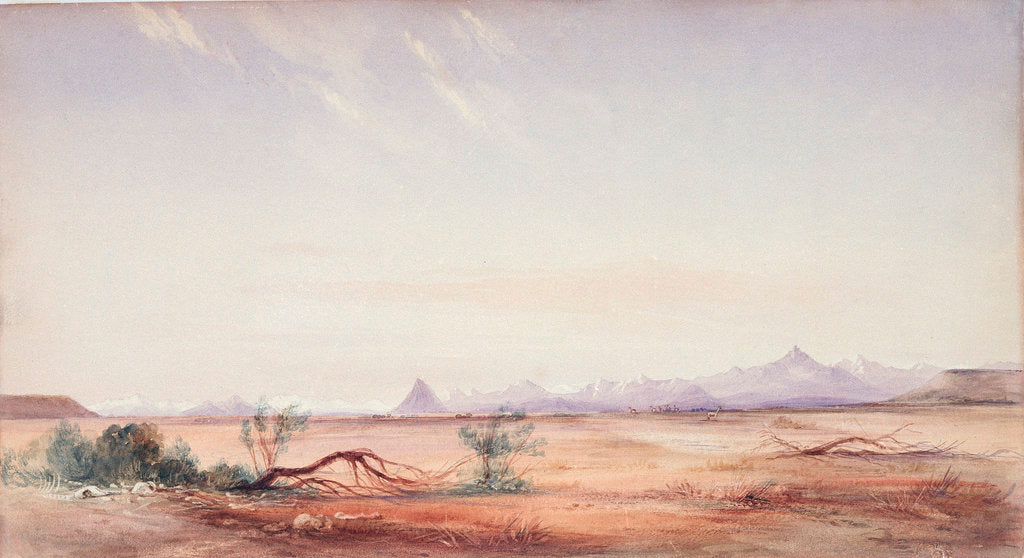 Detail of Cordillera of the Andes, as seen from the Mystery Plain, near the Santa Cruz by Conrad Martens