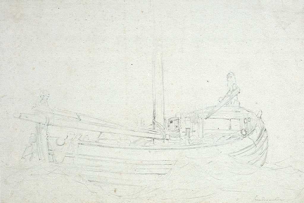 Detail of A dogger at sea by Willem van de Velde the Elder