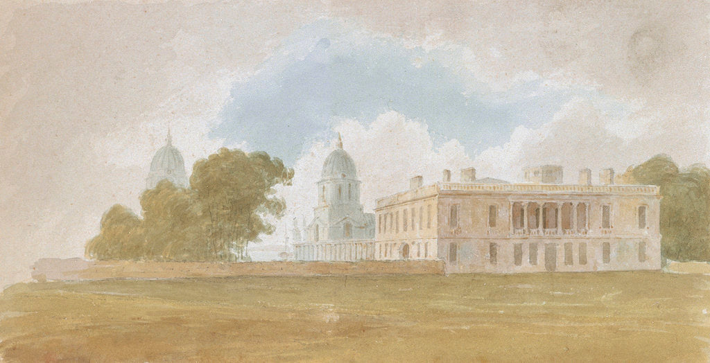 Detail of Queen's House and Greenwich Hospital by David Cox Sr