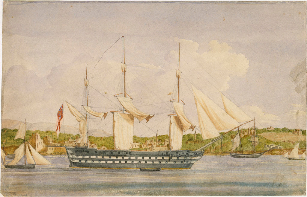 Detail of HMS 'Cambridge', Beyrout by unknown
