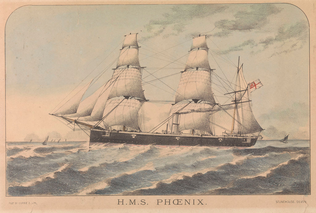 Detail of H.M.S. Phoenix by J E Wood