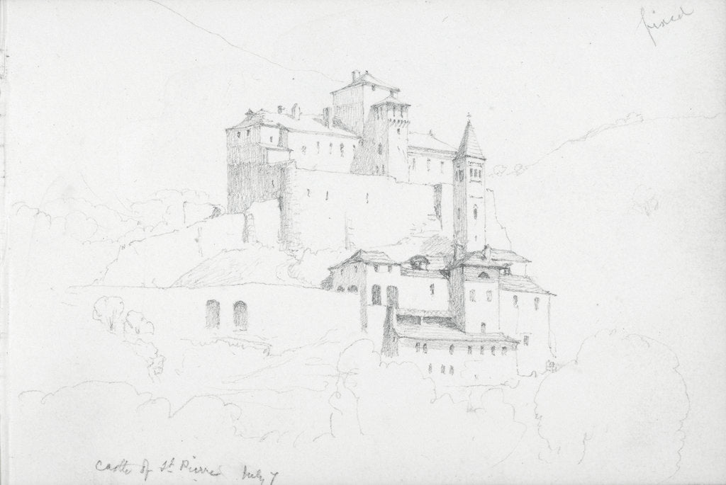 Detail of Castle of St Pierre, 7 July 1858 by John Brett