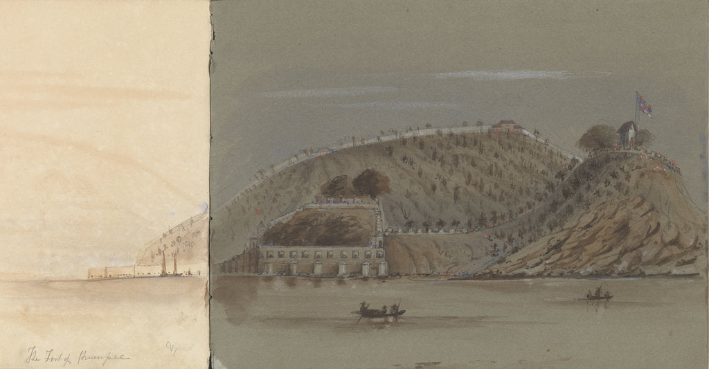 Detail of The Fort of Chuenpee? by Harry Edmund Edgell