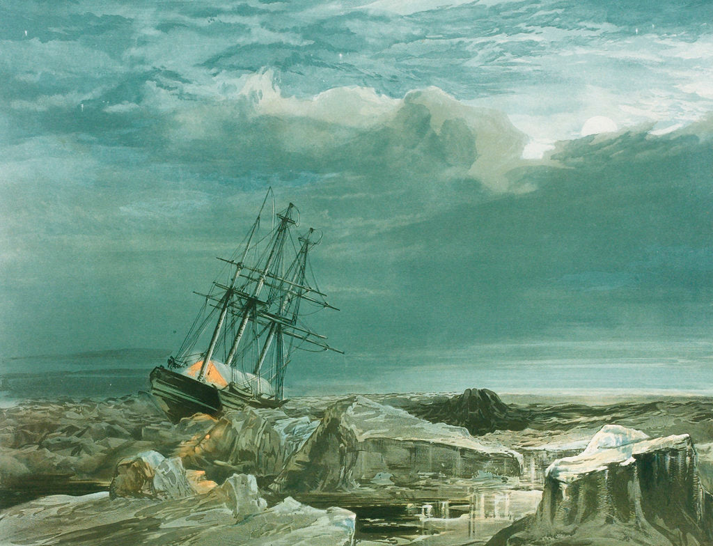 Detail of HMS 'Investigator' trapped in the ice, 8 October 1850 by S. Gurney