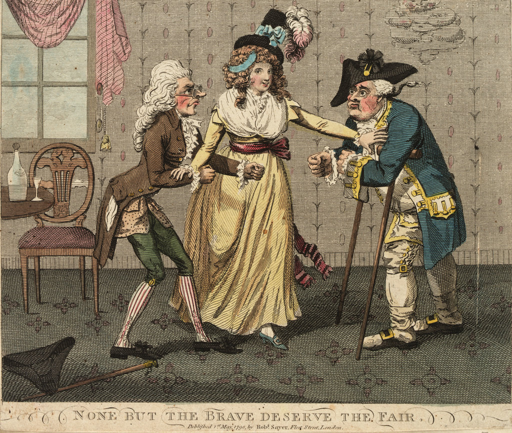 Detail of None but the Brave Deserve the Fair by Isaac Cruikshank