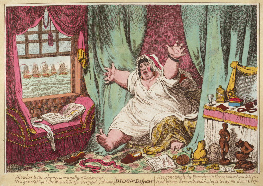 Detail of Dido in Despair by James Gillray