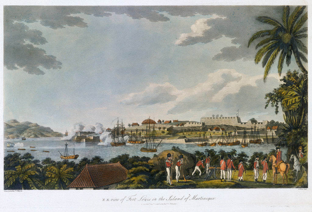 Detail of NE view of Fort Louis in the island of Martinique, 5 February - 22 March 1794 by C. Willyams