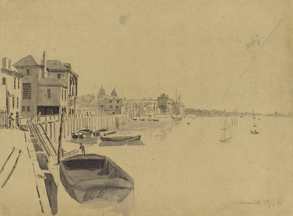 Detail of Crowley's Wharf, Greenwich, in February 1825 by Edward Duncan