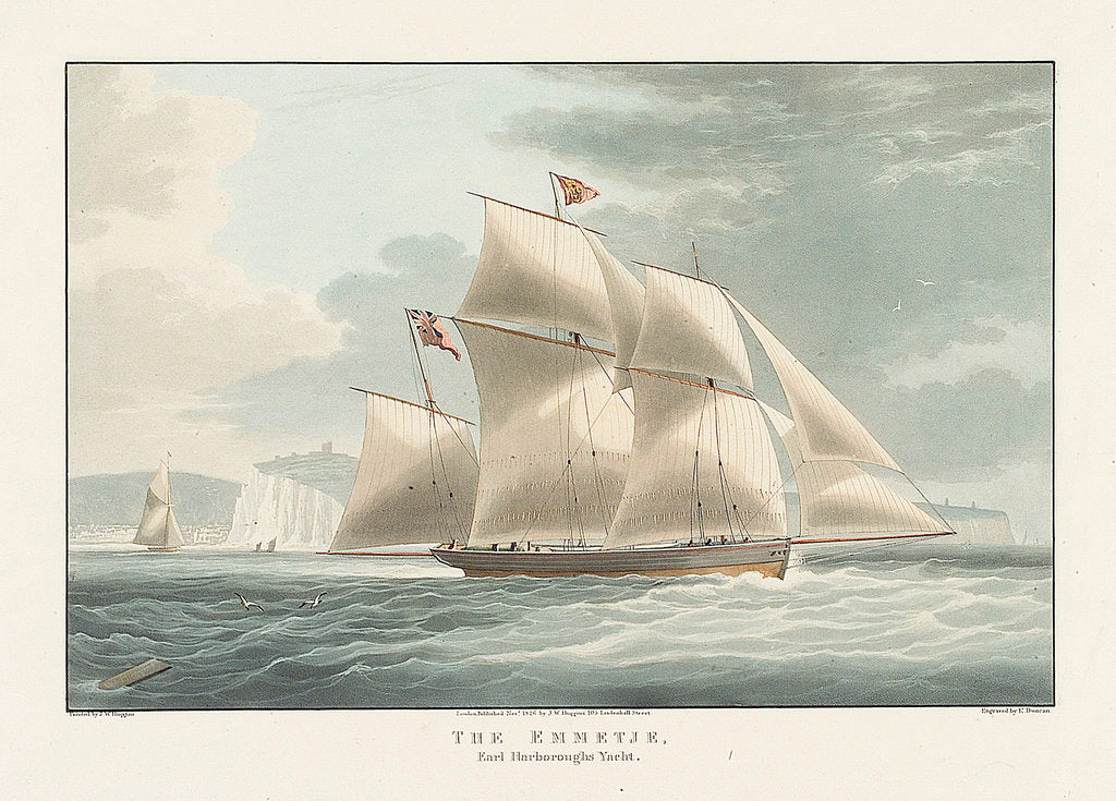 Detail of Earl Harborough's yacht 'Emmetje' by William John Huggins