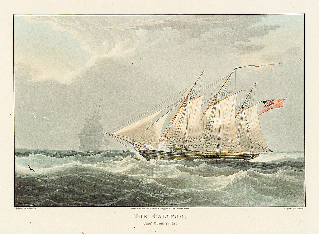 Detail of Captain Burn's yacht 'Calypso' by William John Huggins