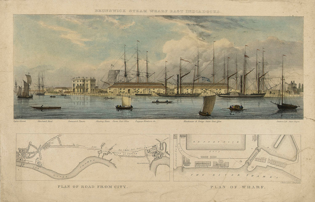 Detail of Brunswick steam wharf East India Docks by W.L.W.