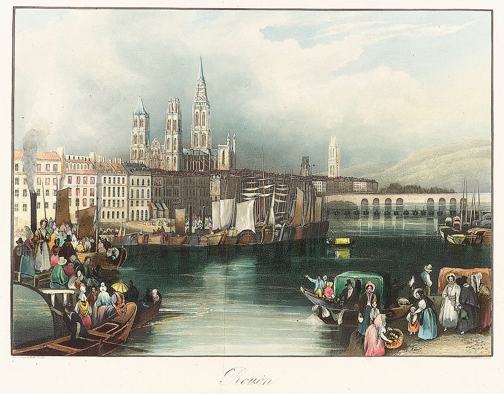 Detail of Rouen by Joseph Mallord William Turner