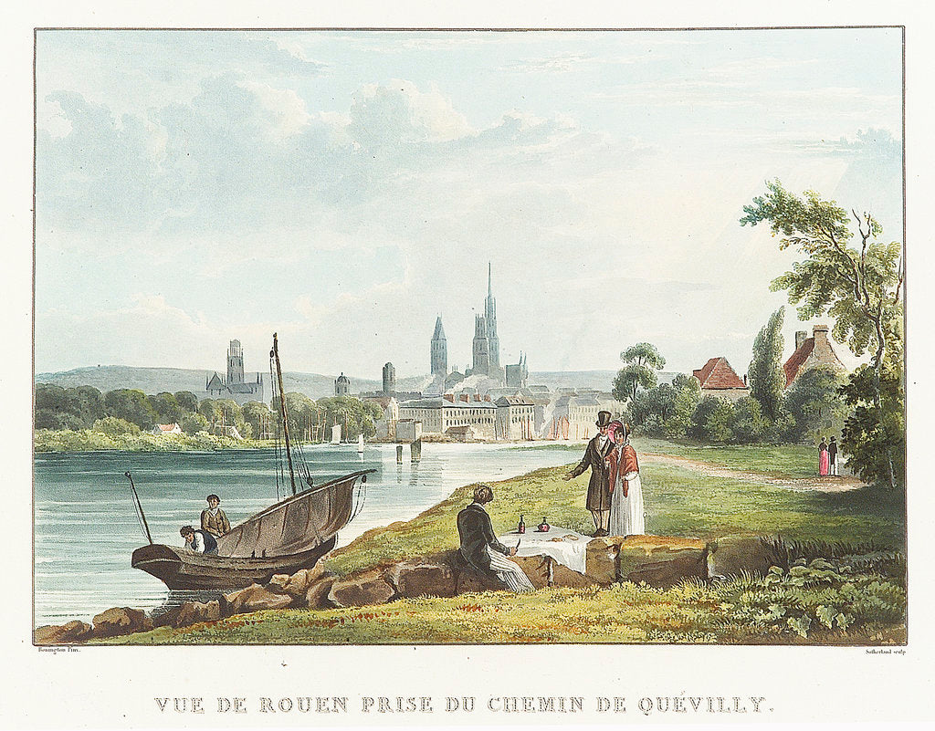 Detail of View of Rouen by Richard Parkes Bonington