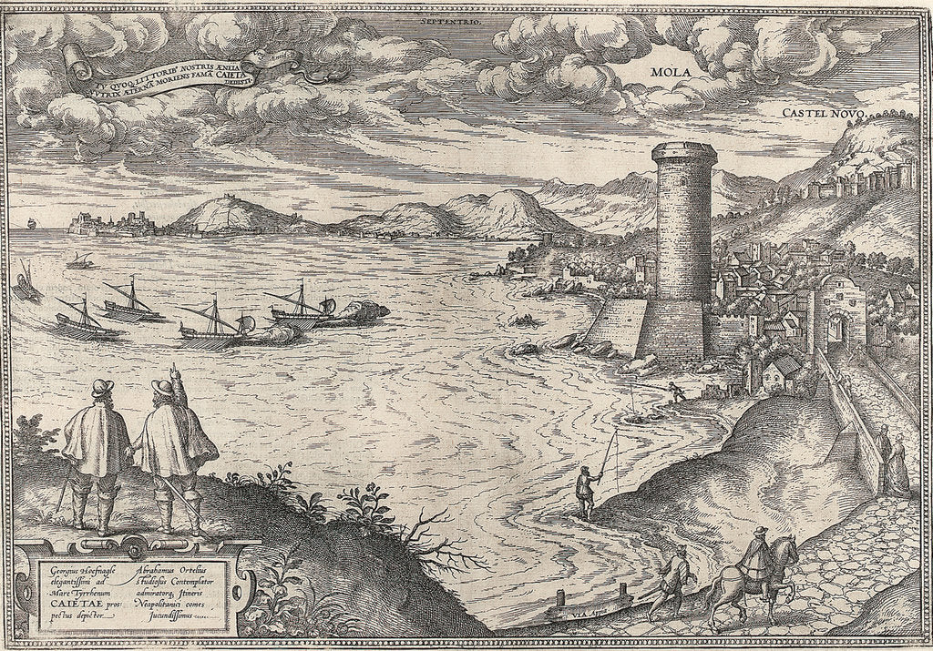 Detail of Mola near Gaeta, circa 1580 by Georgius Hoefnagle