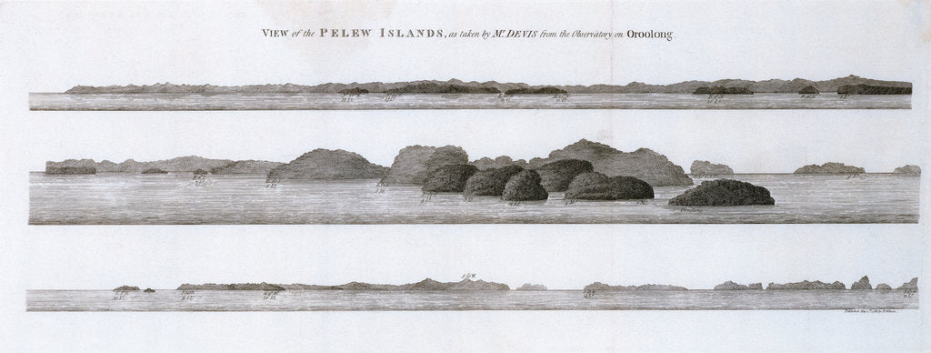 Detail of View of the Pellew Islands, as taken by Mr Devis from the observatory on Oroolong by H. Wilson