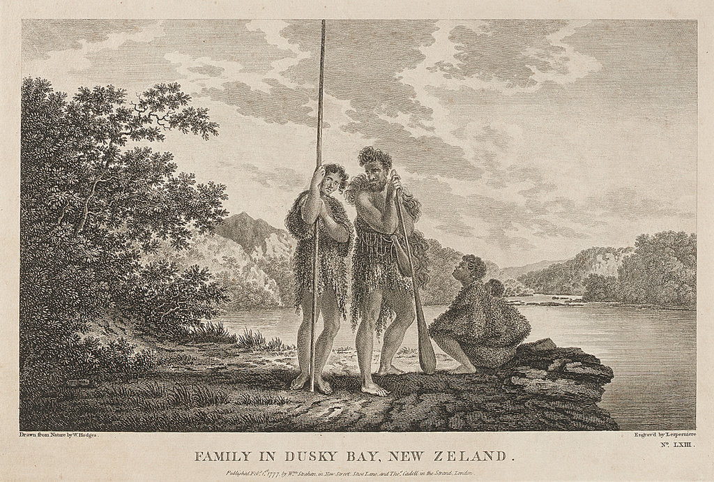 Detail of Family in Dusky Bay, New Zealand by William Hodges