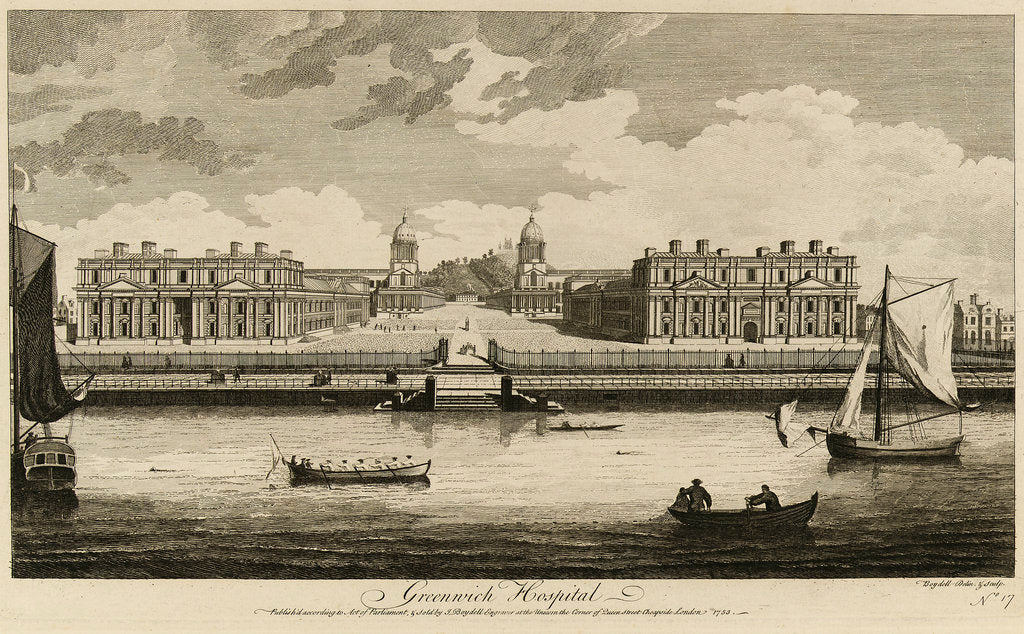 Detail of Greenwich Hospital by John Boydell