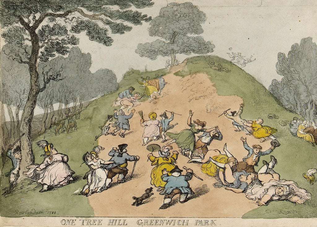 Detail of One-Tree-Hill, Greenwich Park by Thomas Rowlandson
