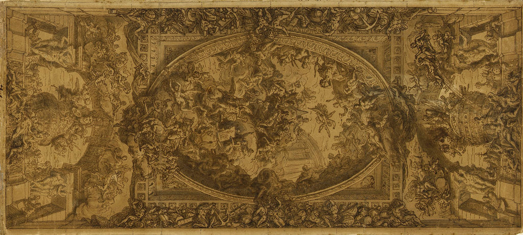 Detail of Sketch for the ceiling of the Painted Hall by James Thornhill