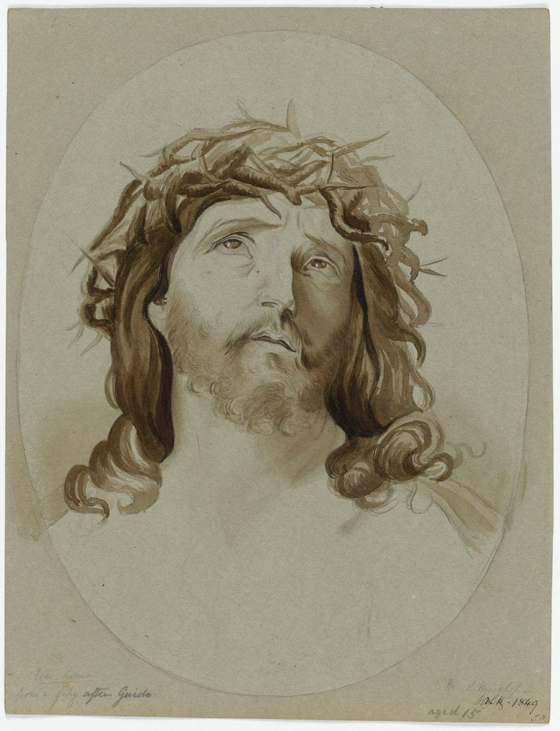 Detail of 'Ecce Homo', after Guido Reni by Margaret Louisa Herschel