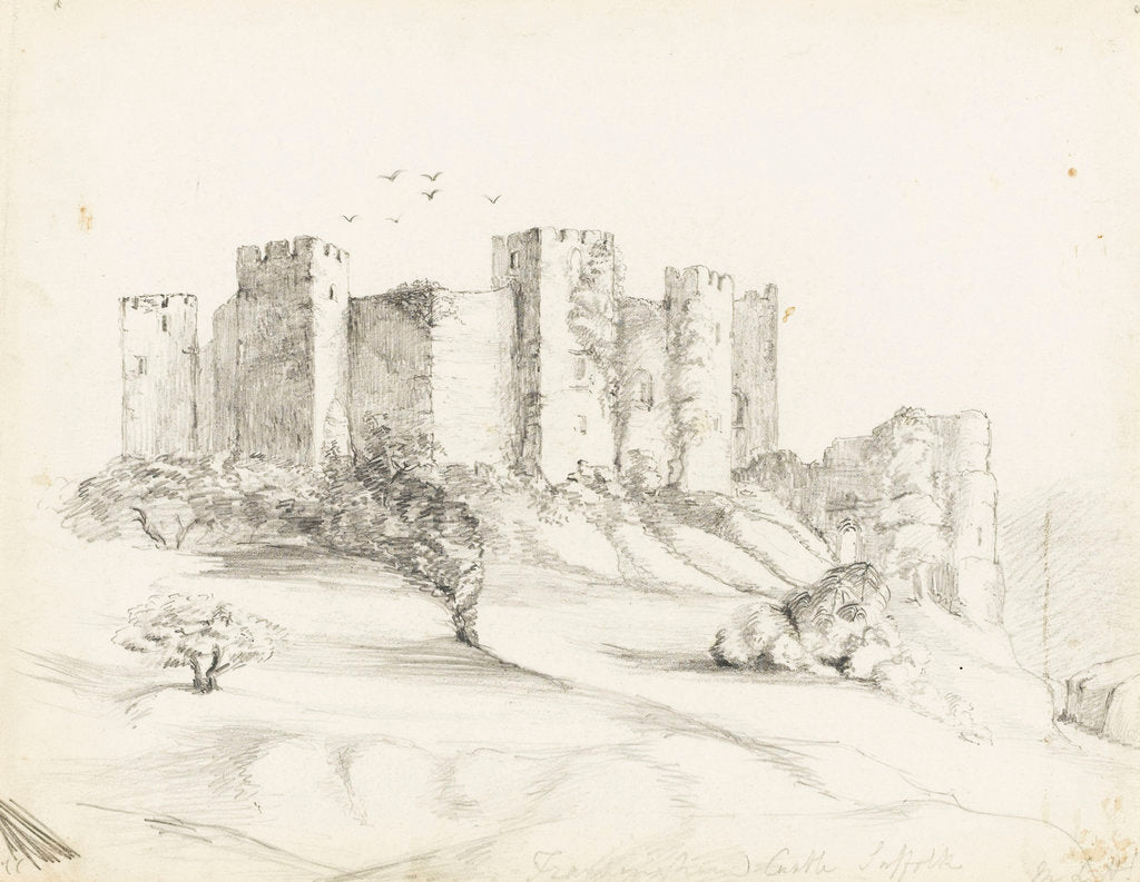 Detail of Sketch of Framingham Castle, Suffolk by Margaret Louisa Herschel