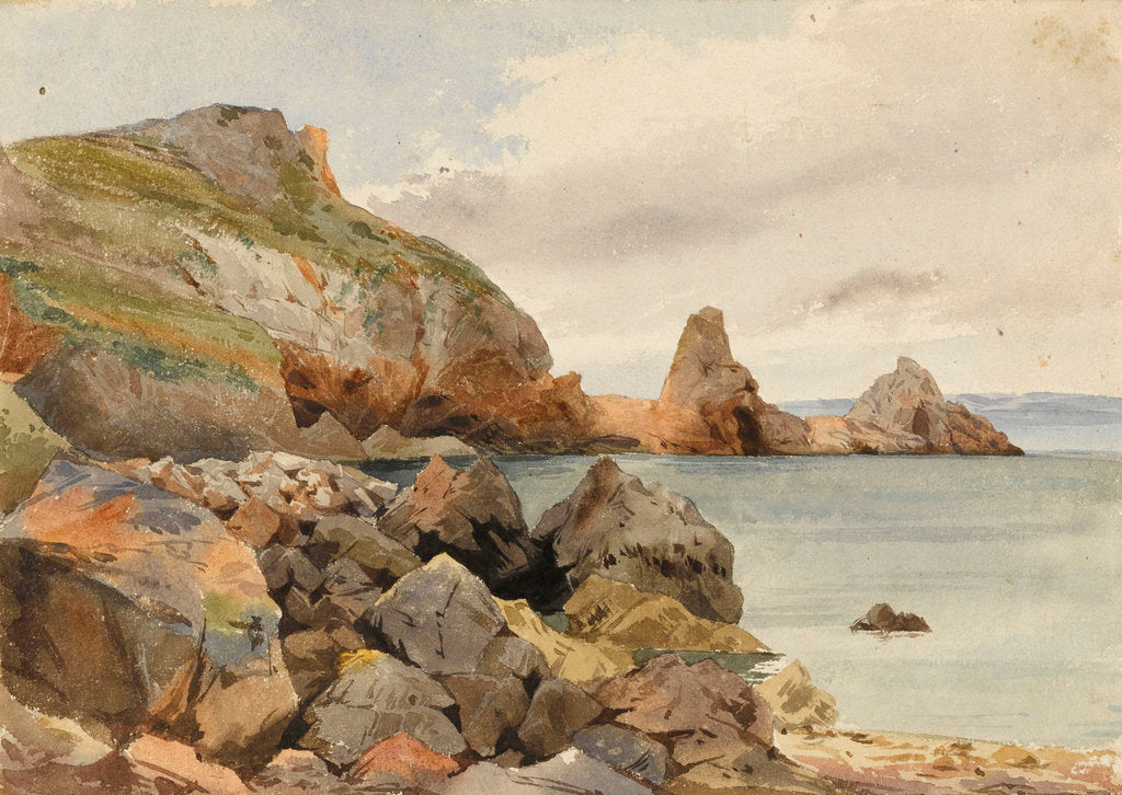 Detail of Anstey Cove; W. Torquay by Margaret Louisa Herschel