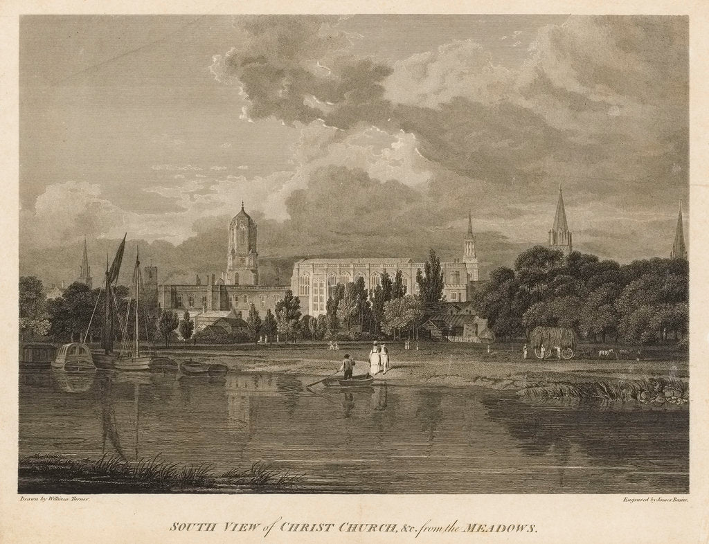 Detail of South view of Christ Church by William Turner