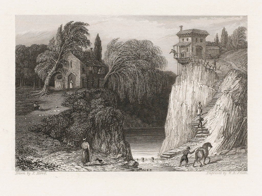 Detail of Riverside scene, detail by Francis Herve