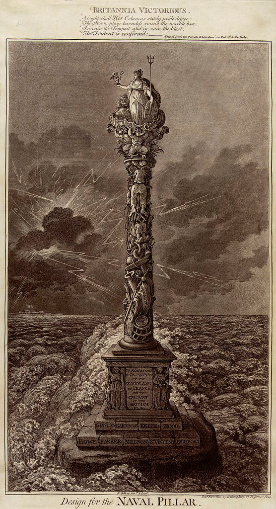 Detail of Britannia Victorious... Design for the Naval Pillar by James Gillray