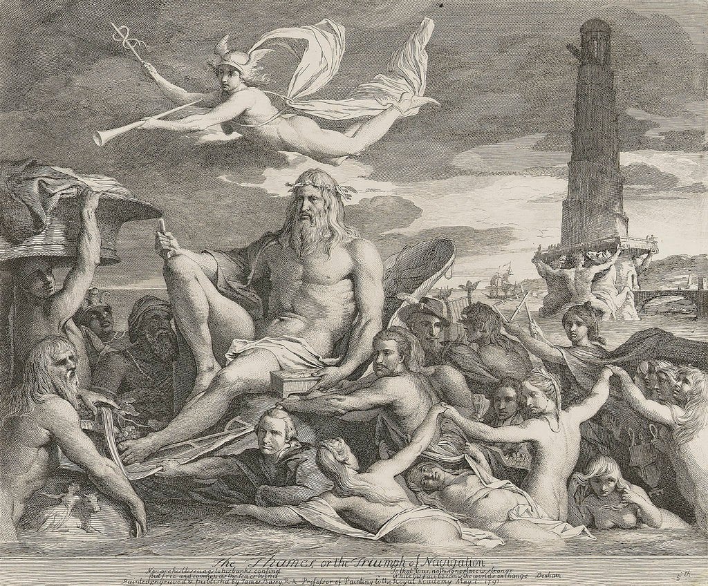 Detail of The Thames or the Triumph of Navigation by James Barry