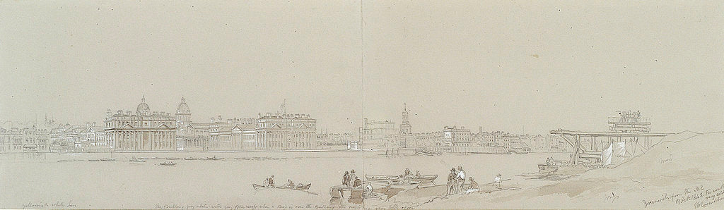 Detail of Greenwich from the N. E. / 19 October 1848. The weather very cold ... by John Wilson Carmichael