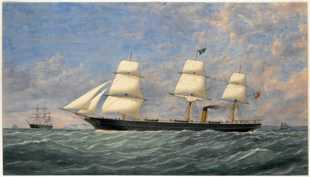 Detail of SS 'Circassian' at sea by unknown
