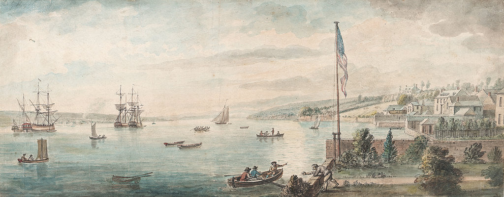 Detail of Staten Island from Fort Hamilton. New York 1791 by Dominic Serres