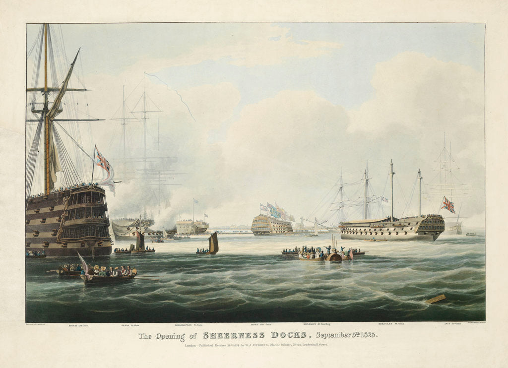 Detail of The opening of Sheerness docks, 5 September 1823 by William John Huggins
