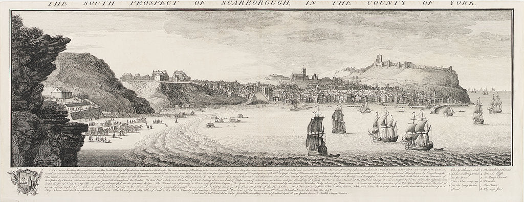 Detail of Scarborough in the county of York from the south by Samuel Buck