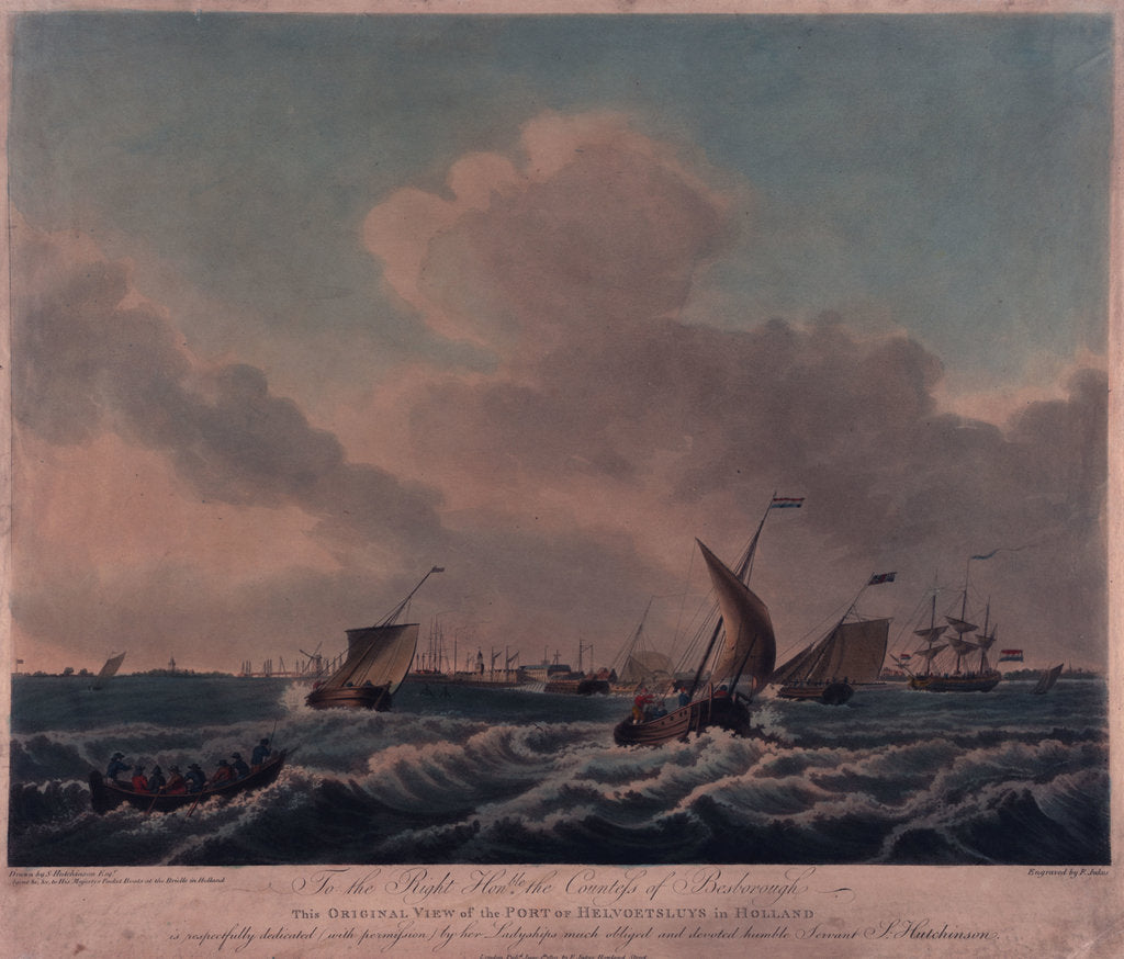 Detail of View of the port of Helvoetsluys, Holland by S. Hutchinson