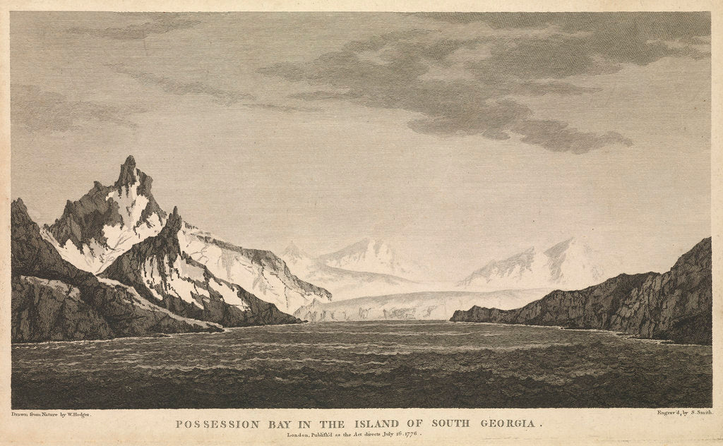 Detail of Possession Bay in the island of South Georgia by W Hodges