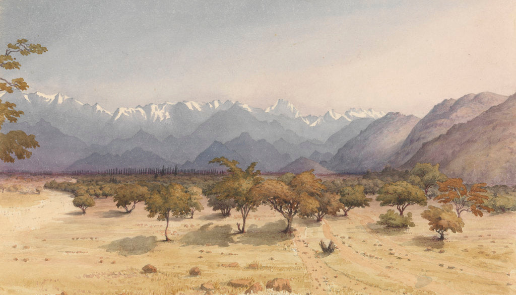 Detail of Two Leagues from Santa Rosa [Chile], Jany 14th 1851 [with the Andes and Aconcagua] by Edward Gennys Fanshawe