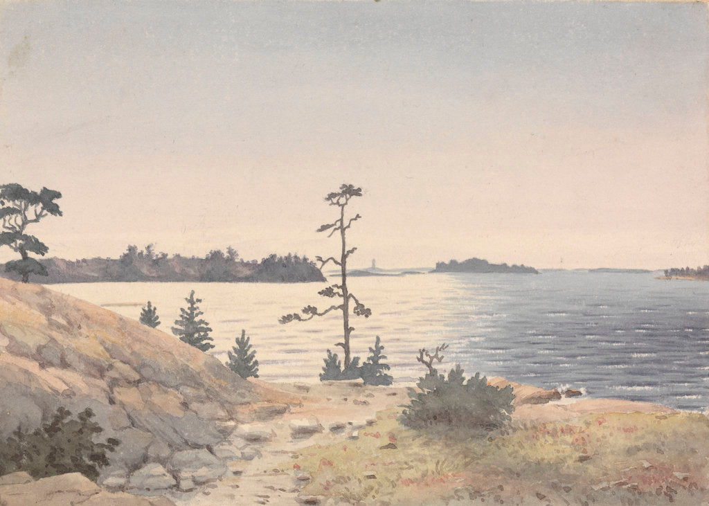 Detail of Coastal view four miles north-eastward of Reskar Lighthouse, Baro Sound, Finland by Edward Gennys Fanshawe