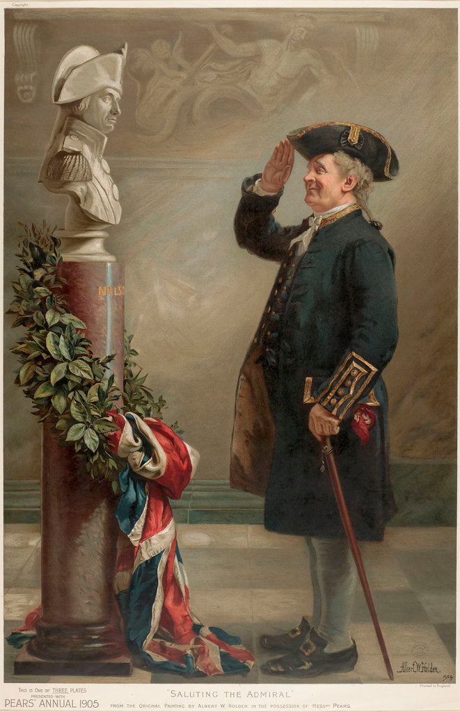 Detail of Saluting the Admiral by Albert W. Holden