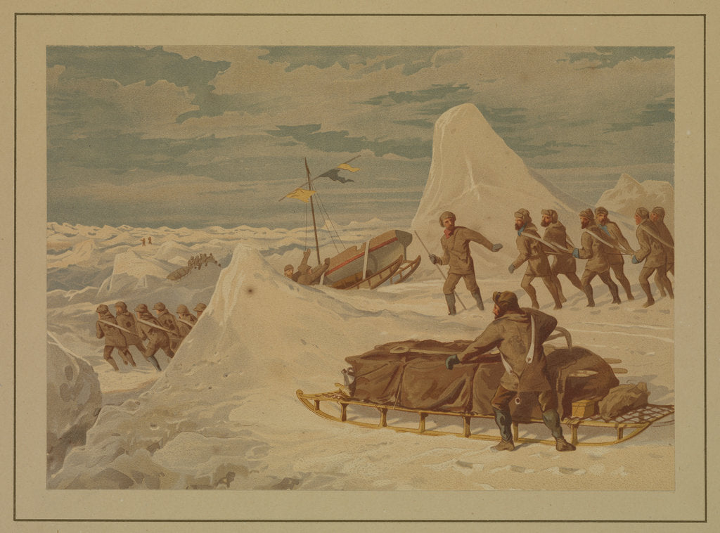 Detail of Polar Sketches. On the Northern March, April 8, 1876 by Dr Edward Lawton Moss (artist); Ward