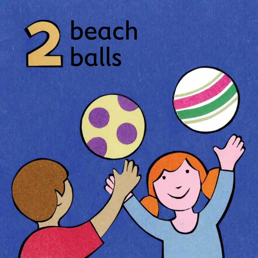 Detail of 2 beach balls children graphic by Anonymous