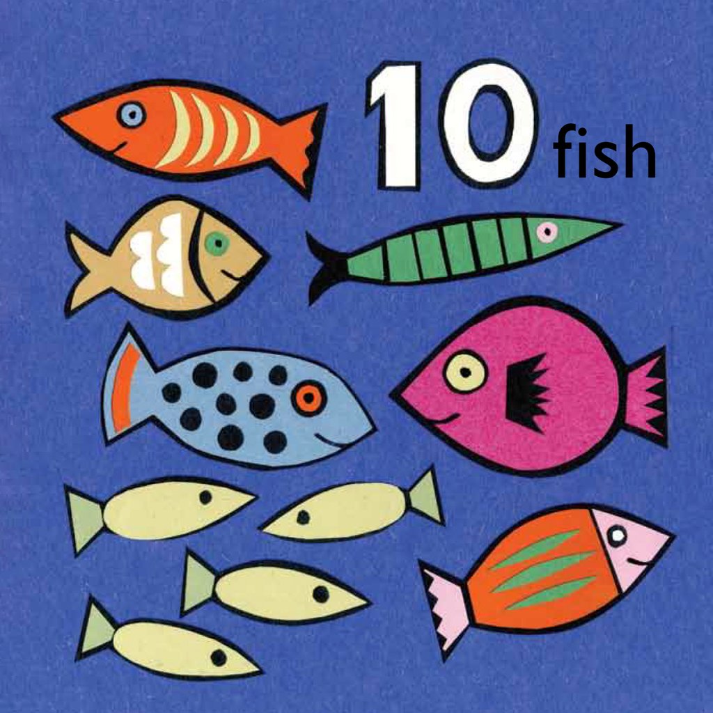 Detail of 10 fish children graphic by Anonymous