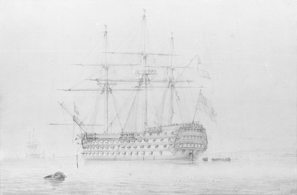 Detail of HMS 'Britannia' by John Cantiloe Joy